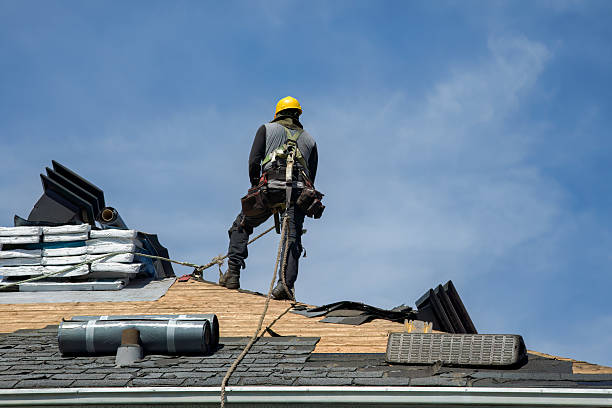 Professional Roofing technician working in Holy Cross, IA